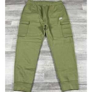 Nike Sportswear Club Fleece Cargo Jogger Pants Men's Size Large Green CD3129-334